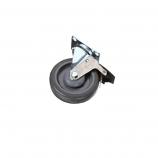 CASTER WITH PLATE MOUNTING W/SWIVEL 5" W